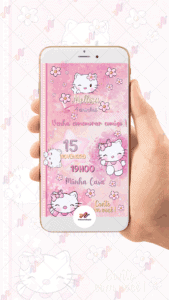 Convite Digital Hello Kitty - Imagem 2