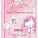 Convite Digital Hello Kitty