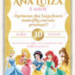 Convite Digital Princesas Disney