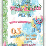 Convite Digital Lilo e Stitch
