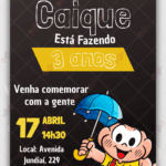Convite Digital Cascão - Turma da Monica