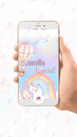 Convite Animado Plus Unicórnio - Imagem 2