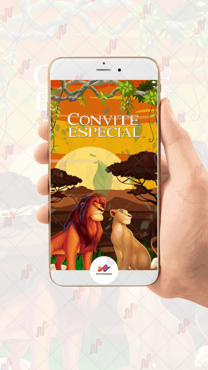 Convite Animado Plus Rei leão - Imagem 2