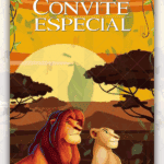 Convite Animado Plus Rei leão
