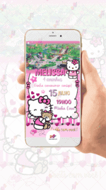 Convite Animado Simples Hello Kitty - Imagem 2