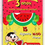 Convite Interativo Magali Turma da Monica