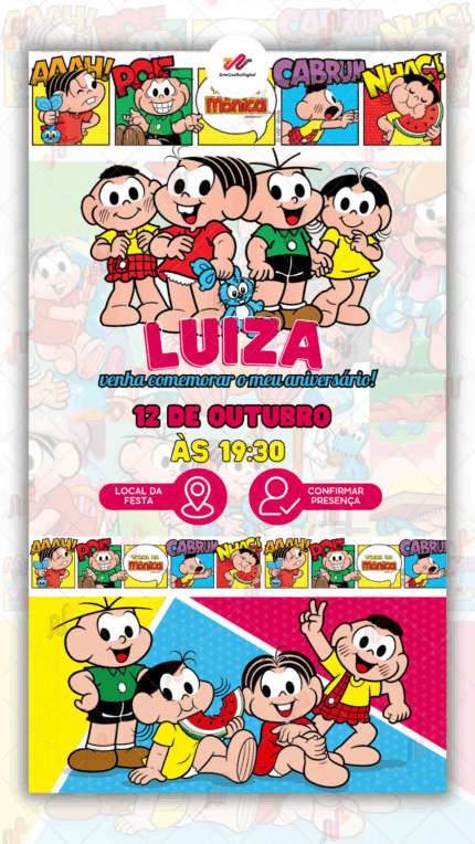 Convite Interativo Turma da Monica