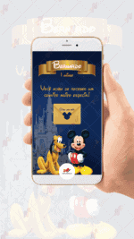 Convite Interativo gold Plus Mickey - Imagem 2