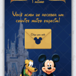 Convite Interativo gold Plus Mickey