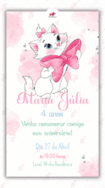 Convite digital Gata Marie