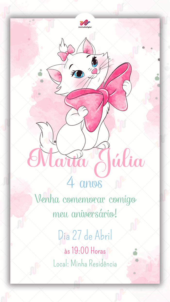 Convite digital Gata Marie - Imagem 1