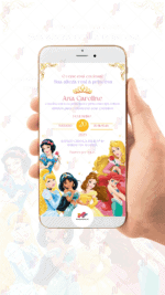 Convite Digital Princesas Disney - Imagem 2