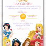 Convite Digital Princesas Disney