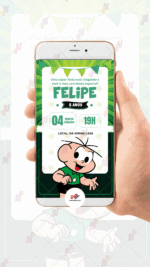 Convite Digital Cebolinha Turma da Monica - Imagem 2