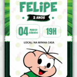 Convite Digital Cebolinha Turma da Monica