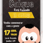 Convite Digital Cascão - Turma da Monica toy