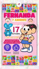 Convite Interativo Turma da Monica