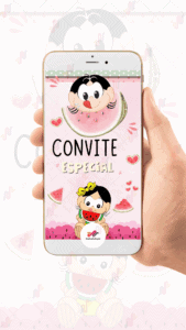 Convite Animado Magali Candy Turma da Monica - Imagem 2