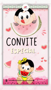 Convite Animado Magali Candy Turma da Monica