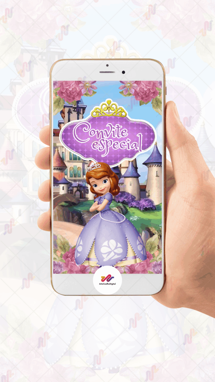 Convite Animado Princesa Sofia - Imagem 2