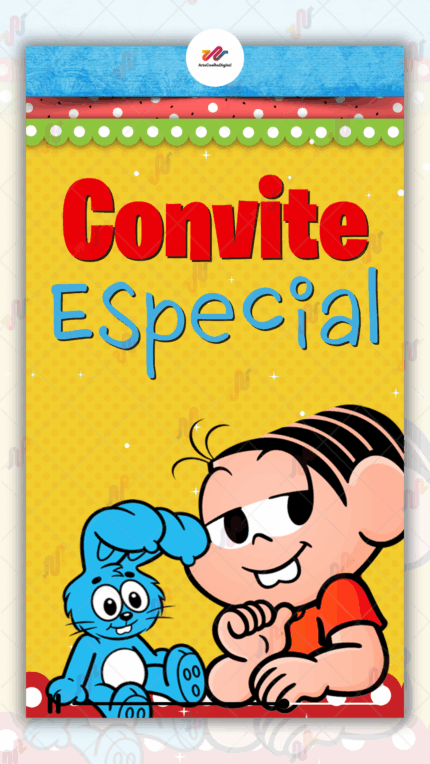 Convite Animado Turma da Monica