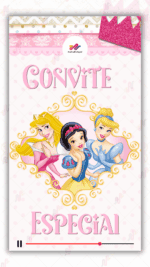 Convite Animado Princesas Disney