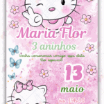 Convite Digital Hello Kitty