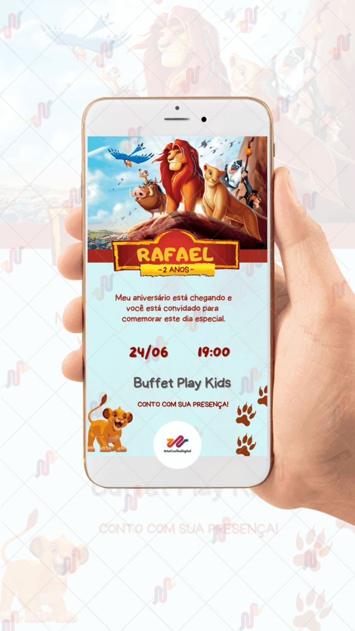 Convite digital Rei Leão - Imagem 2