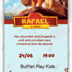 Convite digital Rei Leão