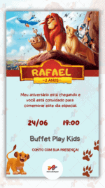 Convite digital Rei Leão