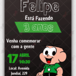 Convite Digital Cebolinha Turma da Monica