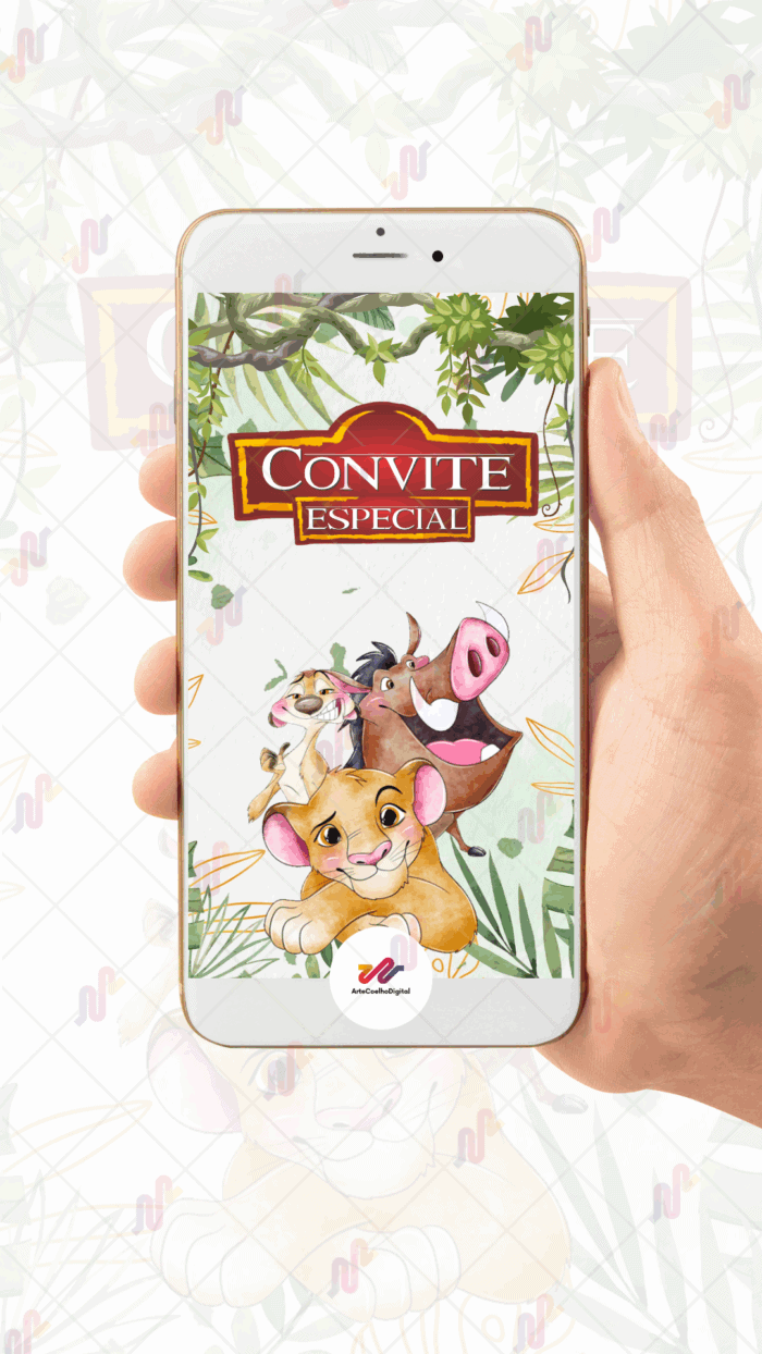 Convite Animado Plus Rei leão - Imagem 2