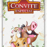 Convite Animado Plus Rei leão