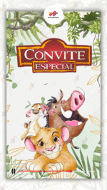 Convite Animado Plus Rei leão
