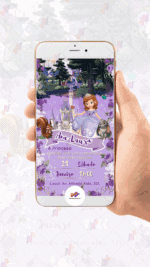 Convite Animado Princesa Sofia - Imagem 2