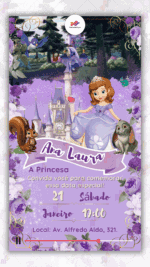 Convite Animado Princesa Sofia