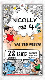 Convite Animado Simples Turma da Monica