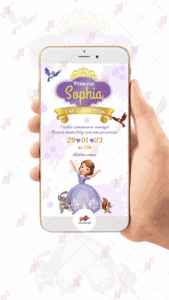 Convite digital Princesa Sofia - Imagem 2