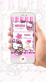 Convite Digital Hello Kitty - Imagem 2