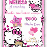 Convite Digital Hello Kitty