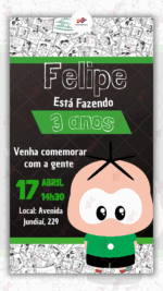 Convite Digital Cebolinha Toy - Turma da Monica