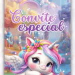 Convite Animado Plus Unicórnio
