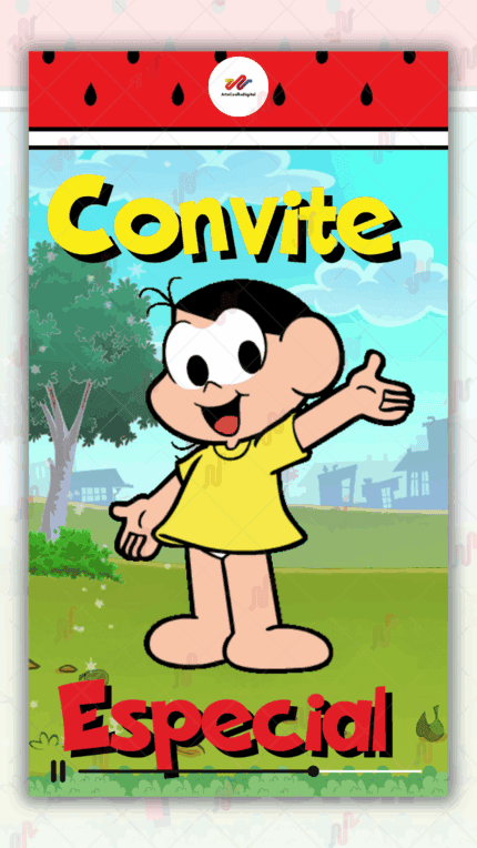 Convite Animado Magali Turma da Monica