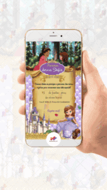 Convite Animado Princesa Sofia - Imagem 2