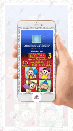 Convite Animado Simples Turma da Monica - Imagem 2