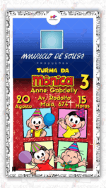 Convite Animado Simples Turma da Monica