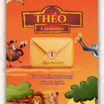 Convite Interativo Gold Plus Rei leão