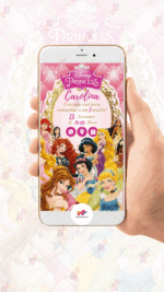 Convite Interativo Princesas Disney - Imagem 2