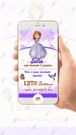Convite digital Princesa Sofia - Imagem 2