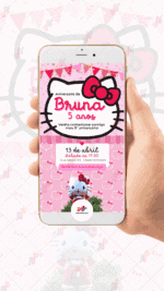 Convite Digital Hello Kitty - Imagem 2